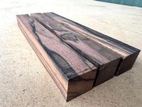 Macassar Ebony Lathe Blanks (3 pcs!)