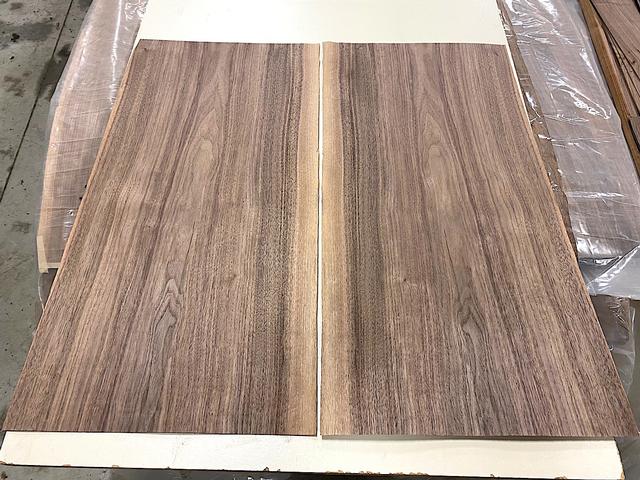 Black Walnut Veneer - 2 Pcs, 1/16" X 14-15"W X 29"L - DomEx Hardwoods